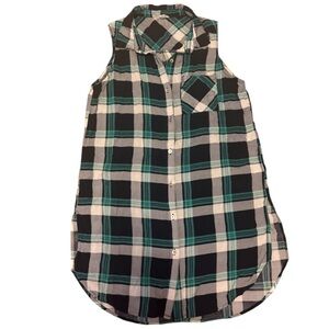 Entro Plaid Sleeveless Shirt